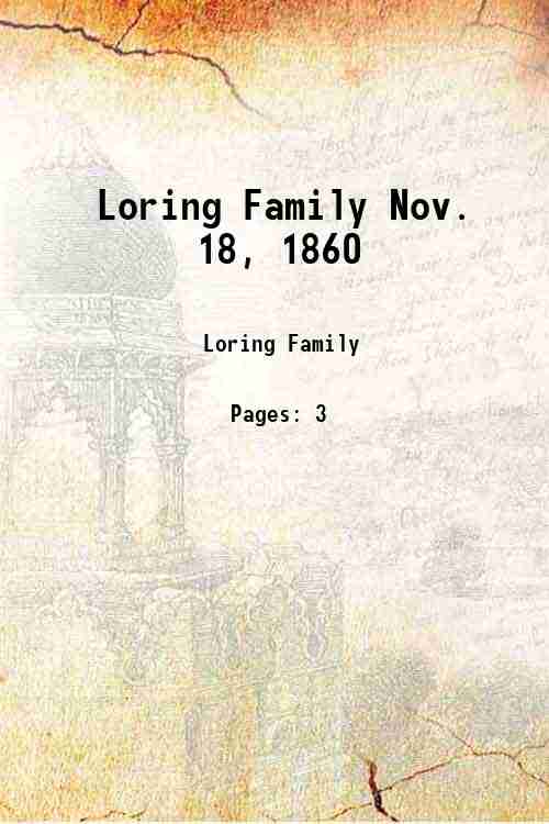 Loring Family Nov. 18, 1860 