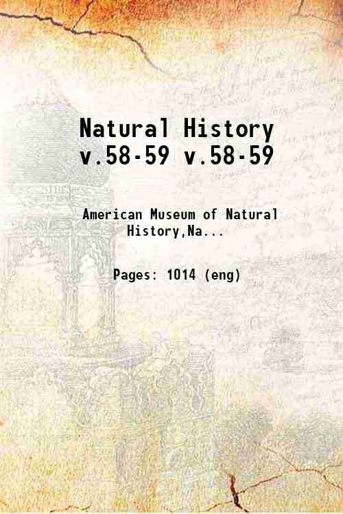 Natural History v.58-59 v.58-59