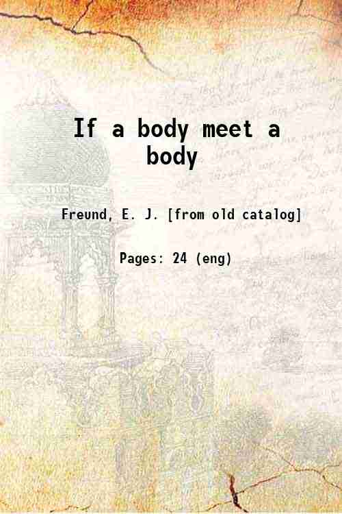 If a body meet a body 