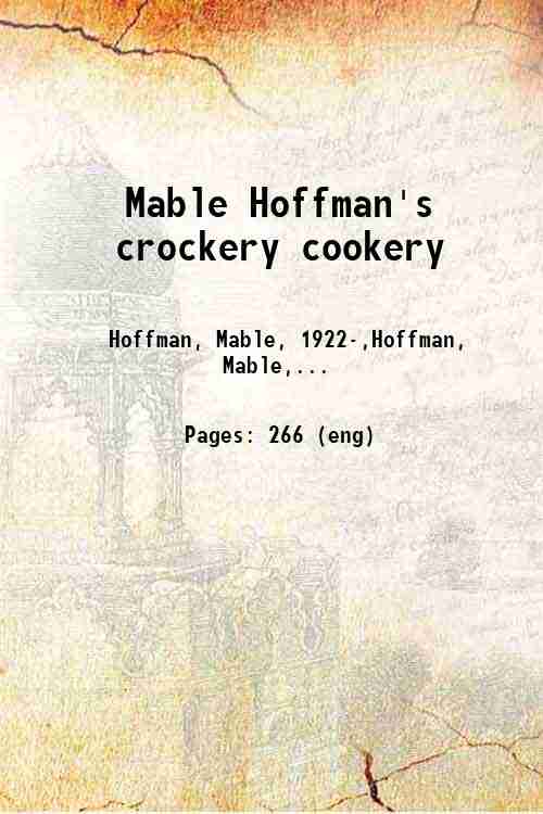 Mable Hoffman's crockery cookery