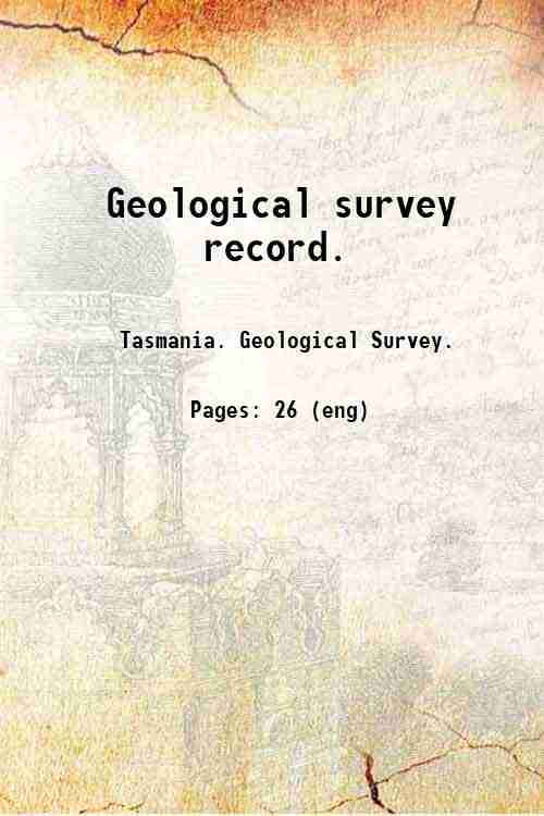Geological survey record.